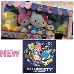 New HELLO KITTY 5PC SANRIO PLUSHIES 