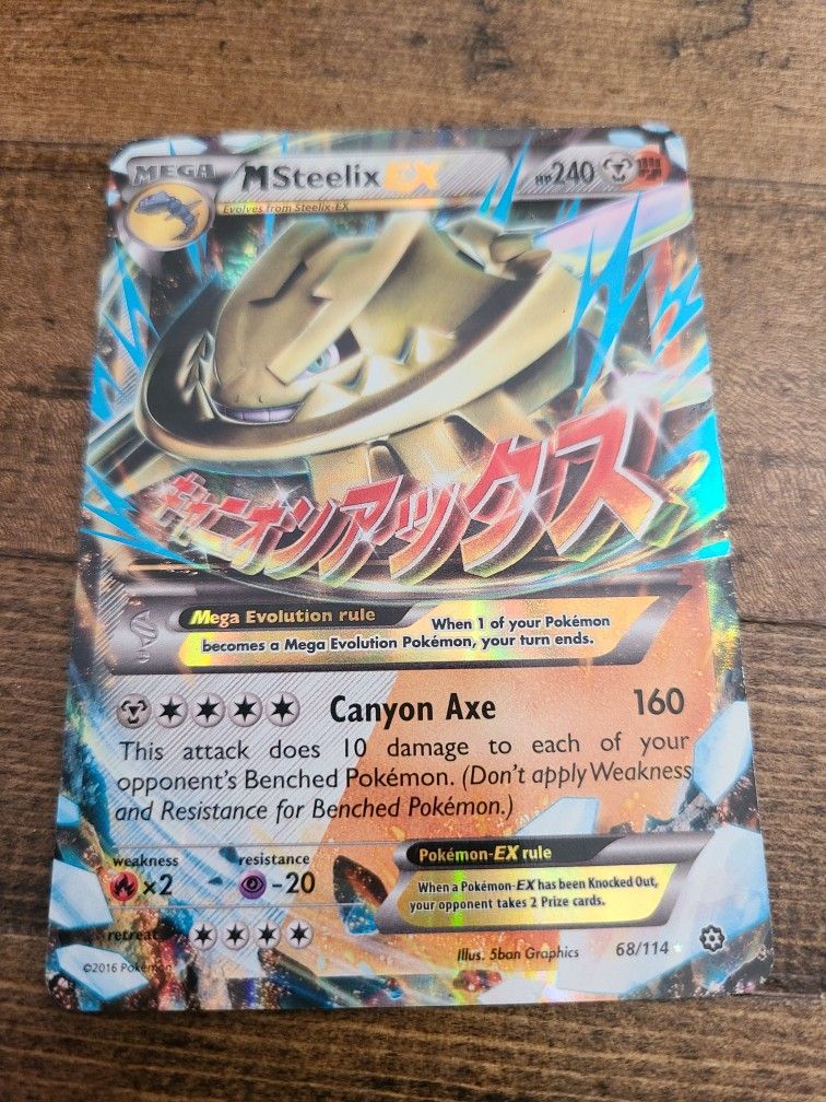 M Steelix EX 68/114 XY Steam Siege Rare Holo EX Pokemon TCG English Card