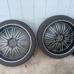 22" Wheels And Tires Nice 