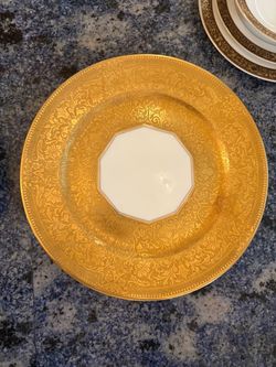 Vintage Encrusted Gold - Chapmans Longton England - Set of 11