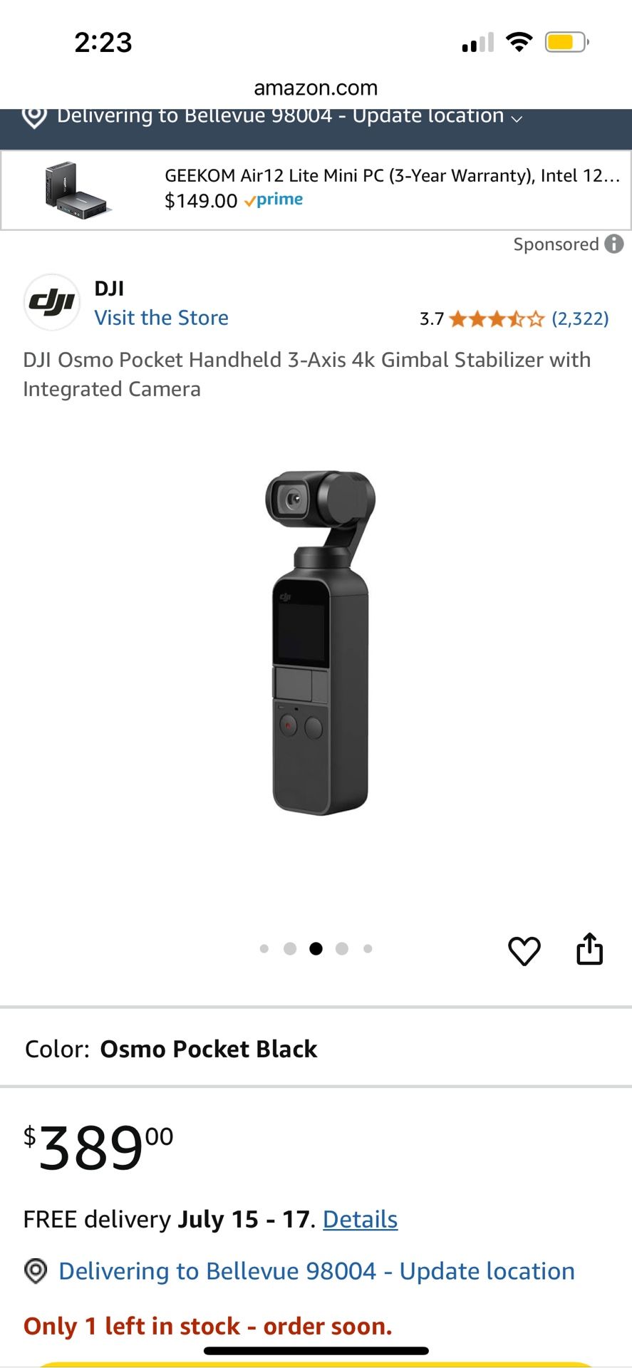 DJI Osmo Pocket 1