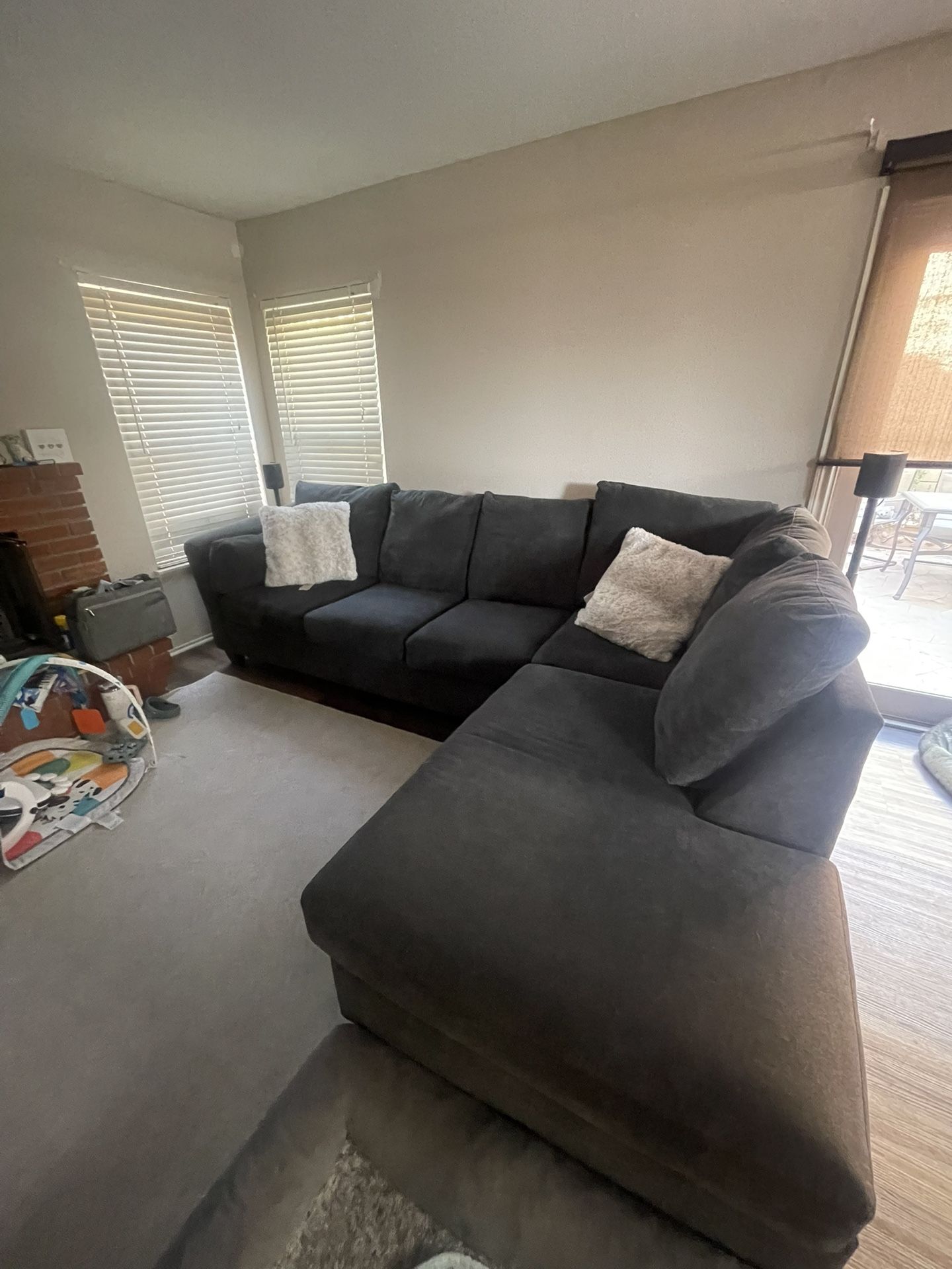 Sectional Dark Grey Couch