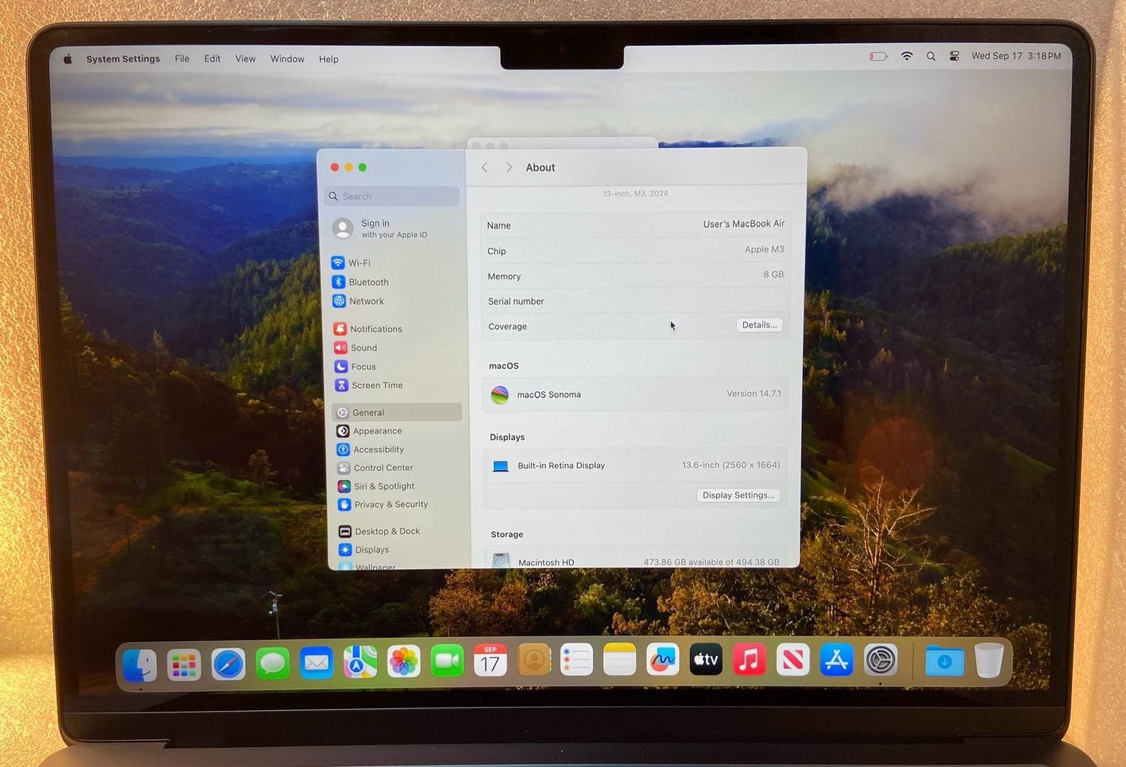 MacBook Air M3 2024 512gb 8gb