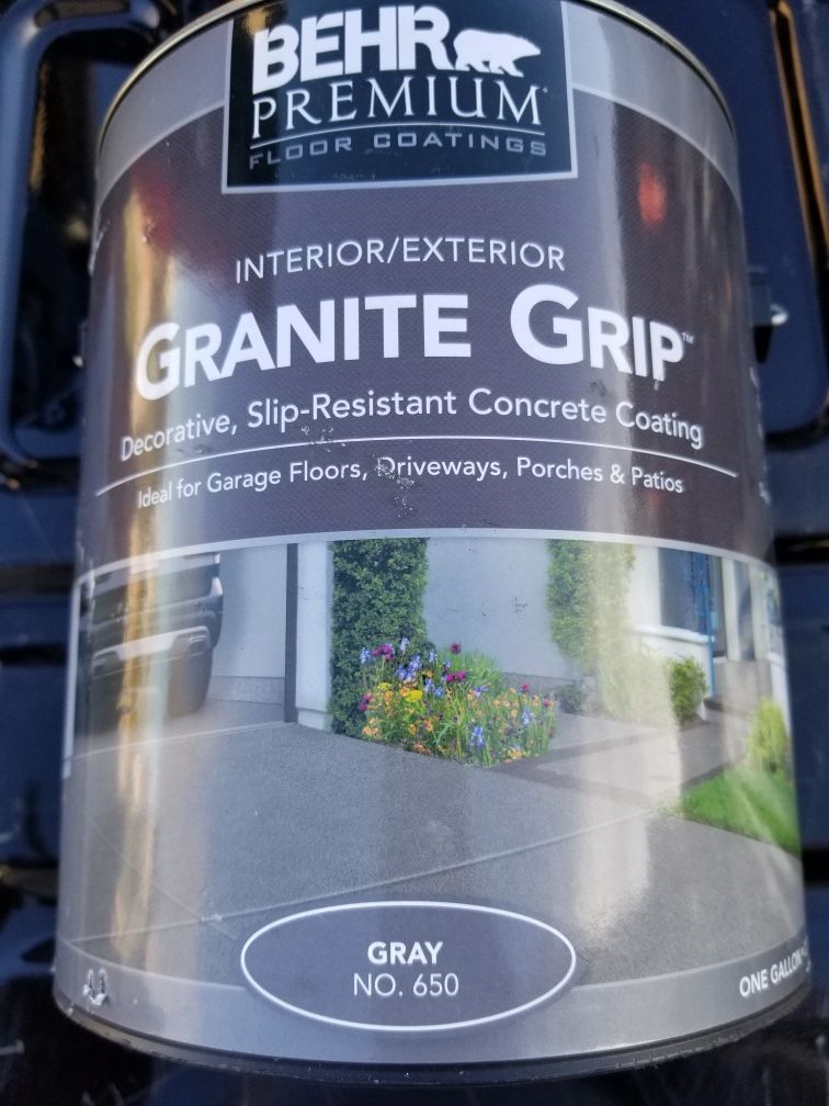 Behr granite grip concrete paint