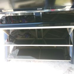 Glass TV Stand Hold Up 60" Tv (Not Included)