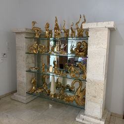 Vintage Hollywood Regency Estate Collection – Swan Furniture, Italian Lighting & Gilt Sculptures – $14,000