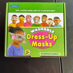 Washable Dress-up Masks (8 Animal Masks)