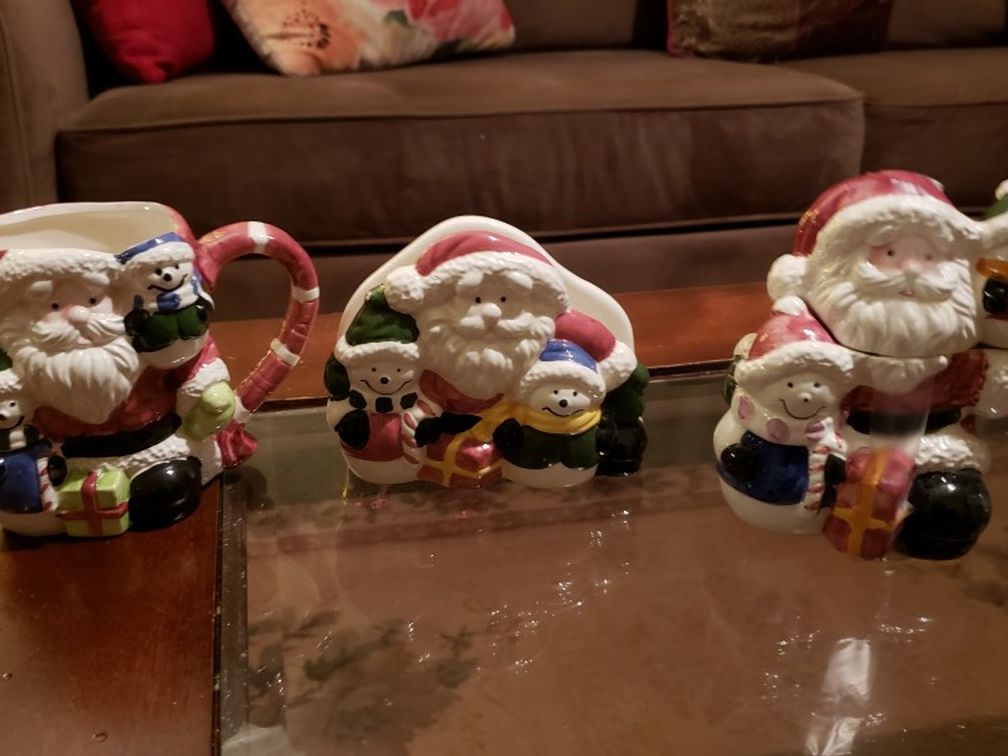 Vintage Santa Table Set