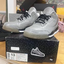 2014 Jordan "5Lab3" 3s "Reflective Silver" Size 13 In Original Box
