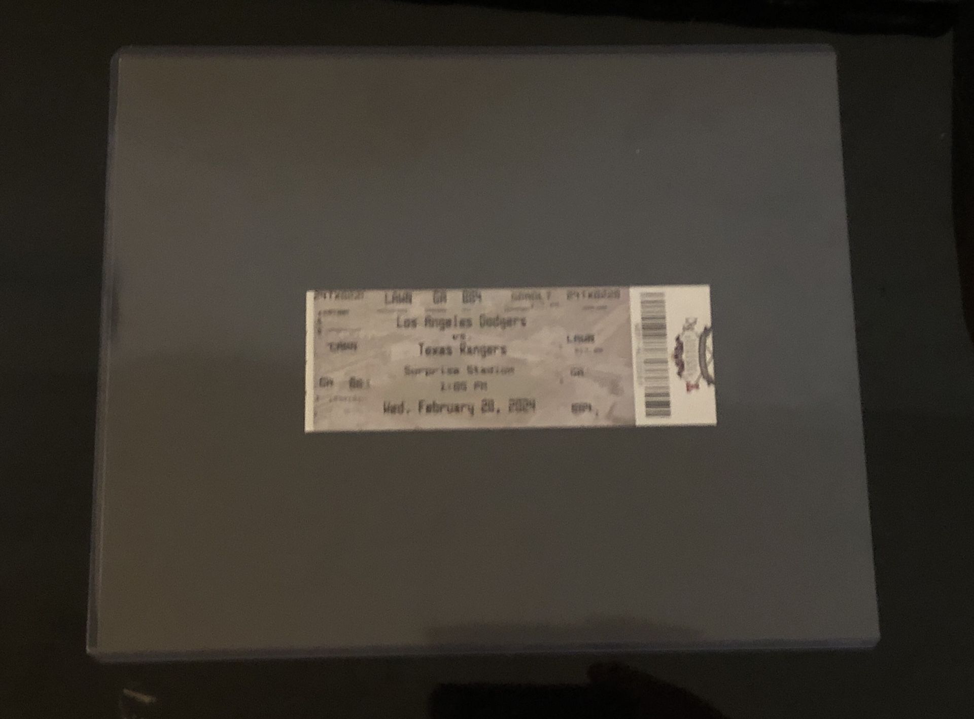 First Game Ticket Yoshinobu Yamamoto