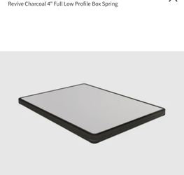 Revive Charcoal 4" Full Low Profile Box Spring - Full Size