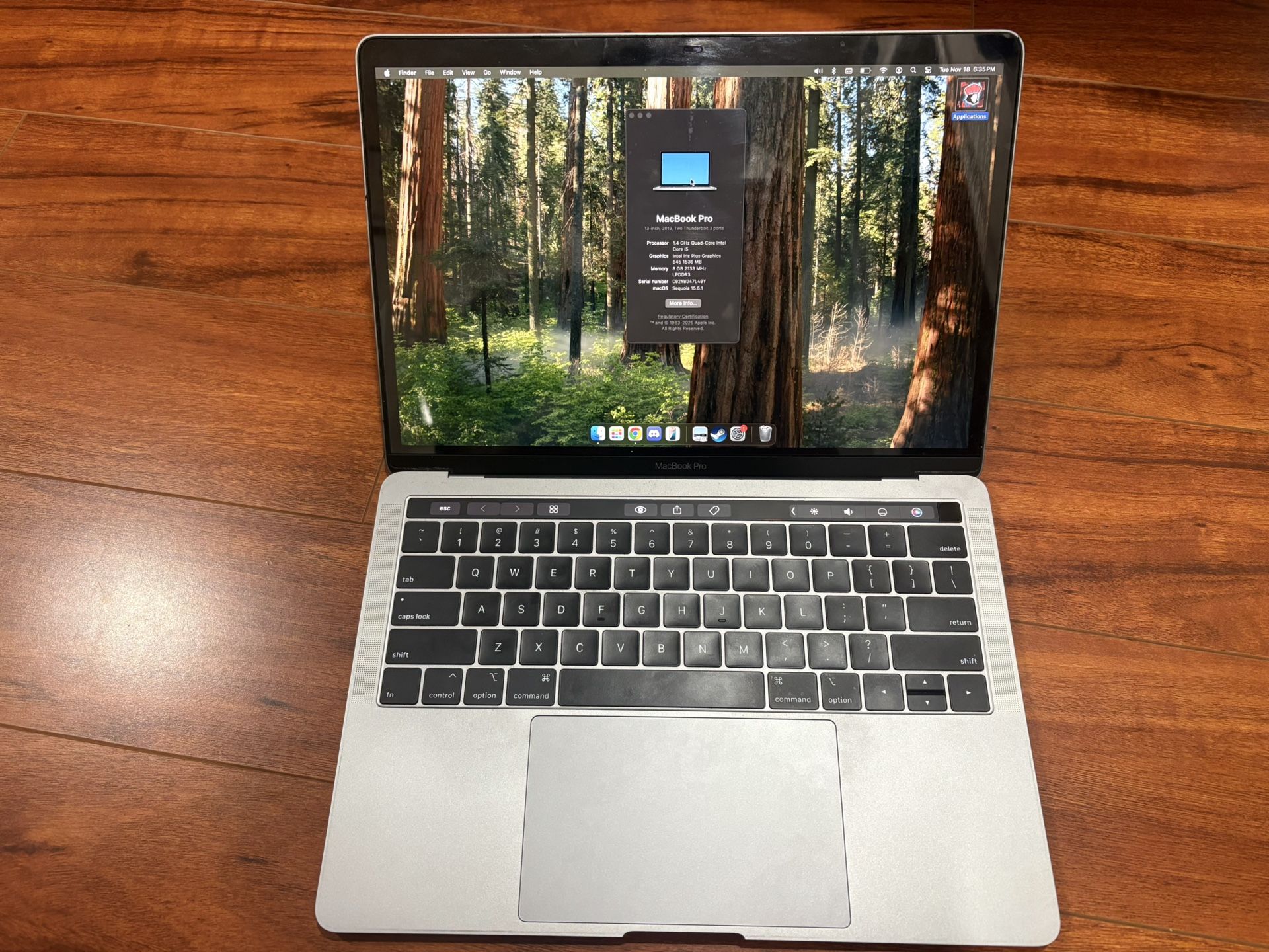 2019 MacBook Pro 13” w/ Touchbar