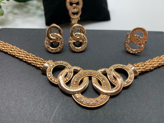 Jewelry Set, 18K Gold Plated, 5 Piece