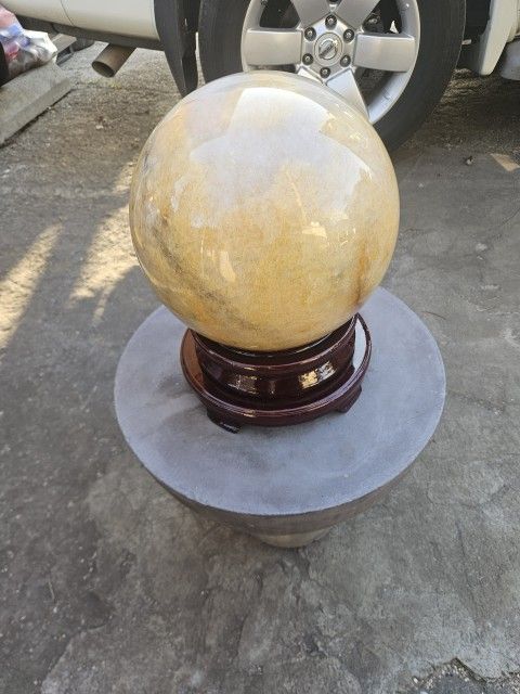 Natural Yellow Crystal Ball