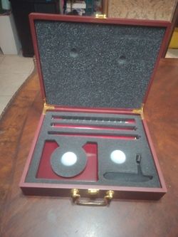 EXECUTIVE GOLF TRAVEL Wood Grain Putter Putter Set Box