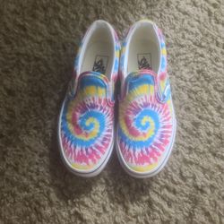 Girls Tye Dye Vans, Size 1y