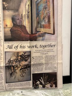 Dick Beasley Calligraphy, framed, original art