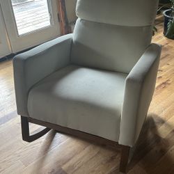 White Plush Rocking Chair