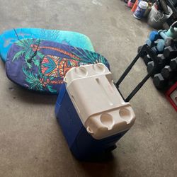 Boogie Board 33 X 16 And Small Ice Chest 