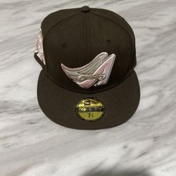 New Brown Angels Fitted Hat Pink Uv