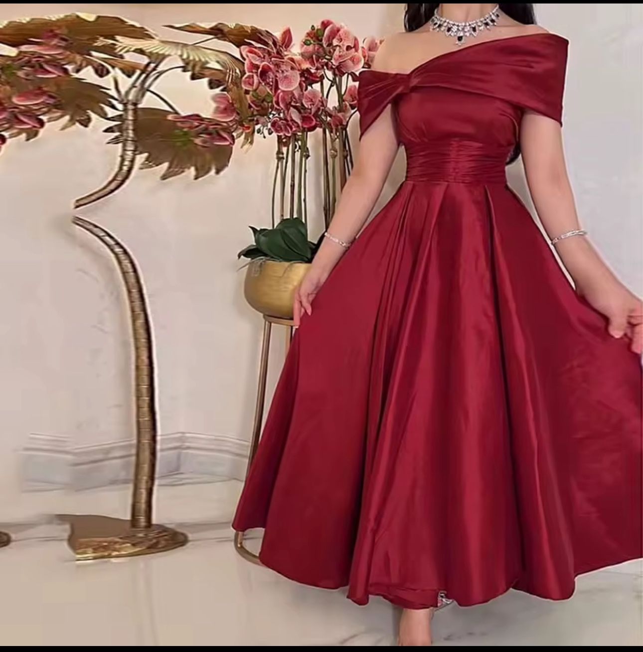 Knee length Red Ball Gown 
