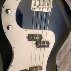 Blue Bass Guitar