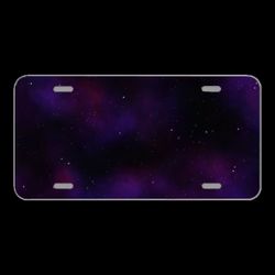 License Plate Novelty Car Front Space Sky Texture Background
