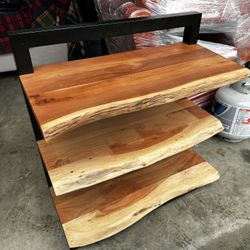 Rustic & Modern 3-Tier Floor Shelf