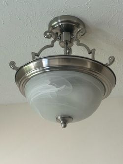 Light fixture, brushed nickel
