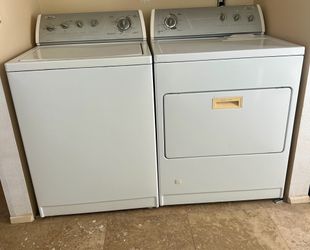 Whirlpool washer and dryer.