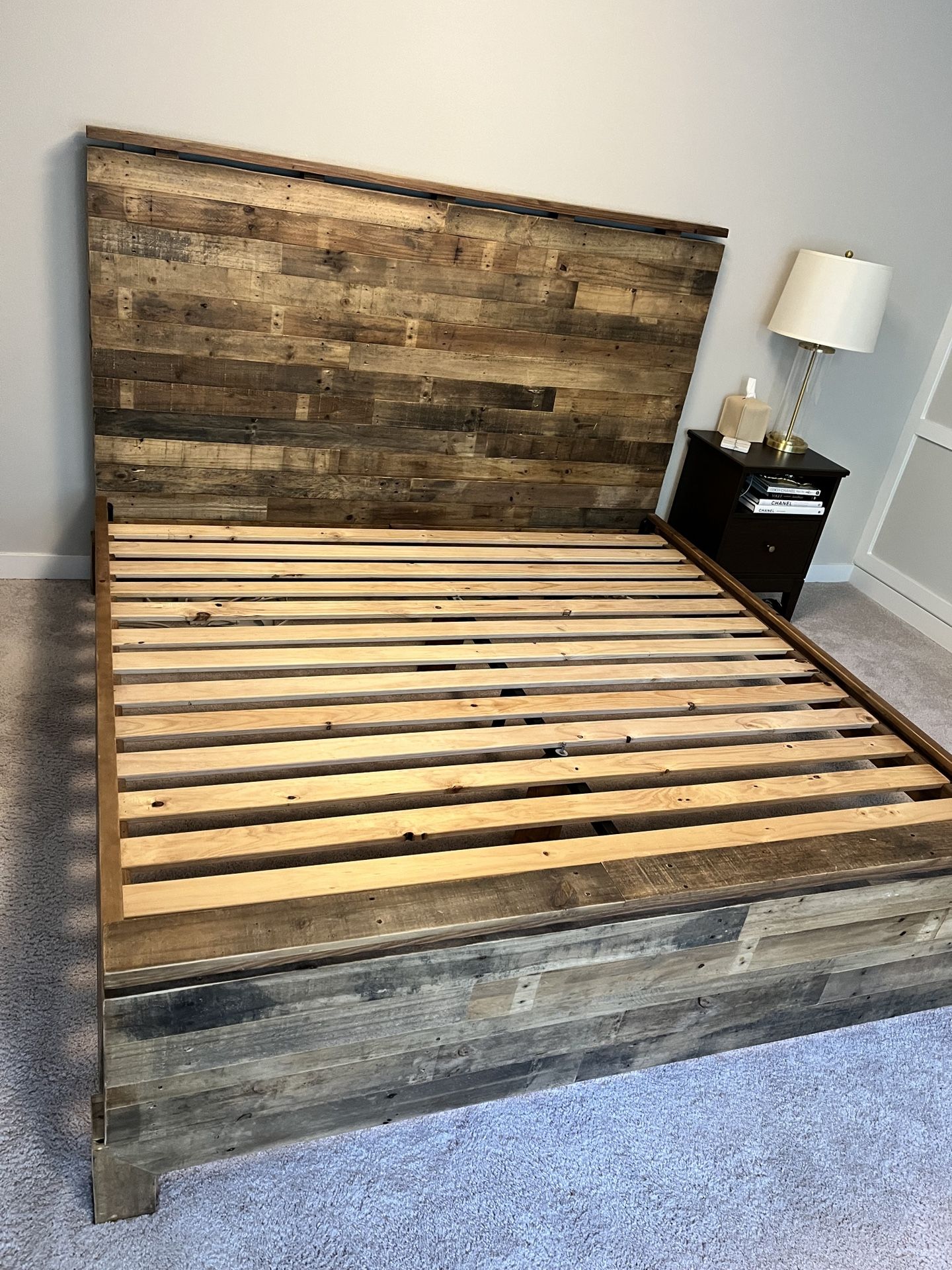 King Size Reclaimed Wood Headboard And Bed frame