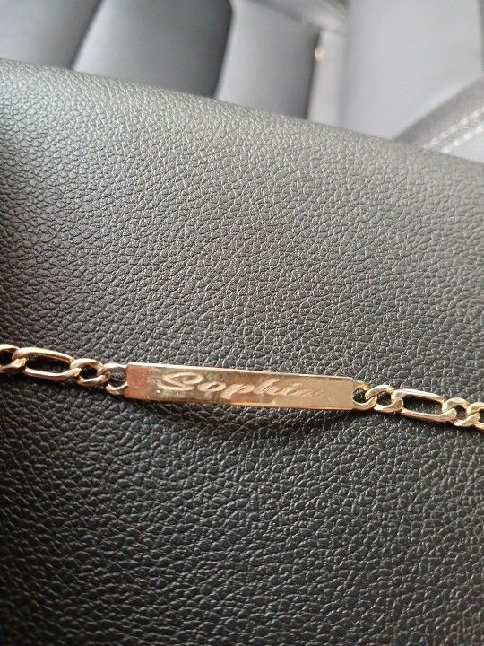14k kids bracelet