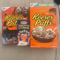 Lil Yachty Reese’s puffs & FAW reese’s puffs, Supreme kraft mac n cheese
