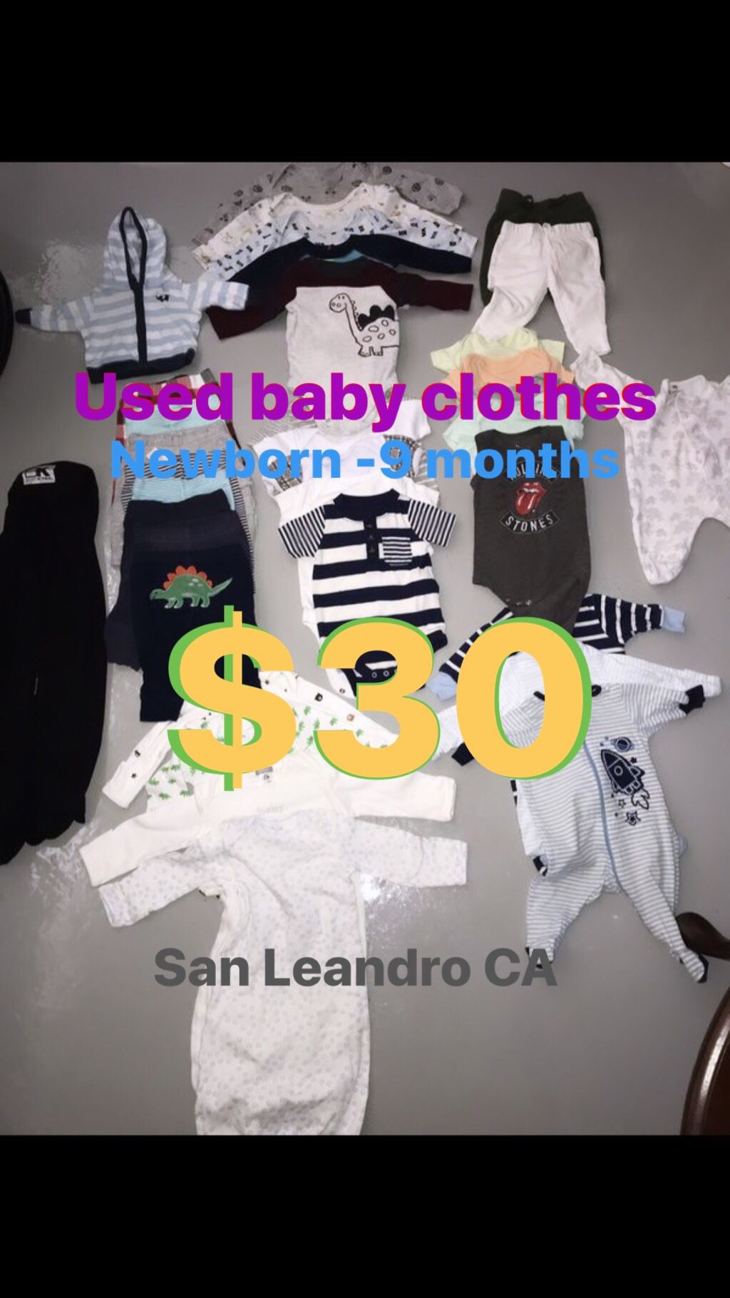 Used baby clothes