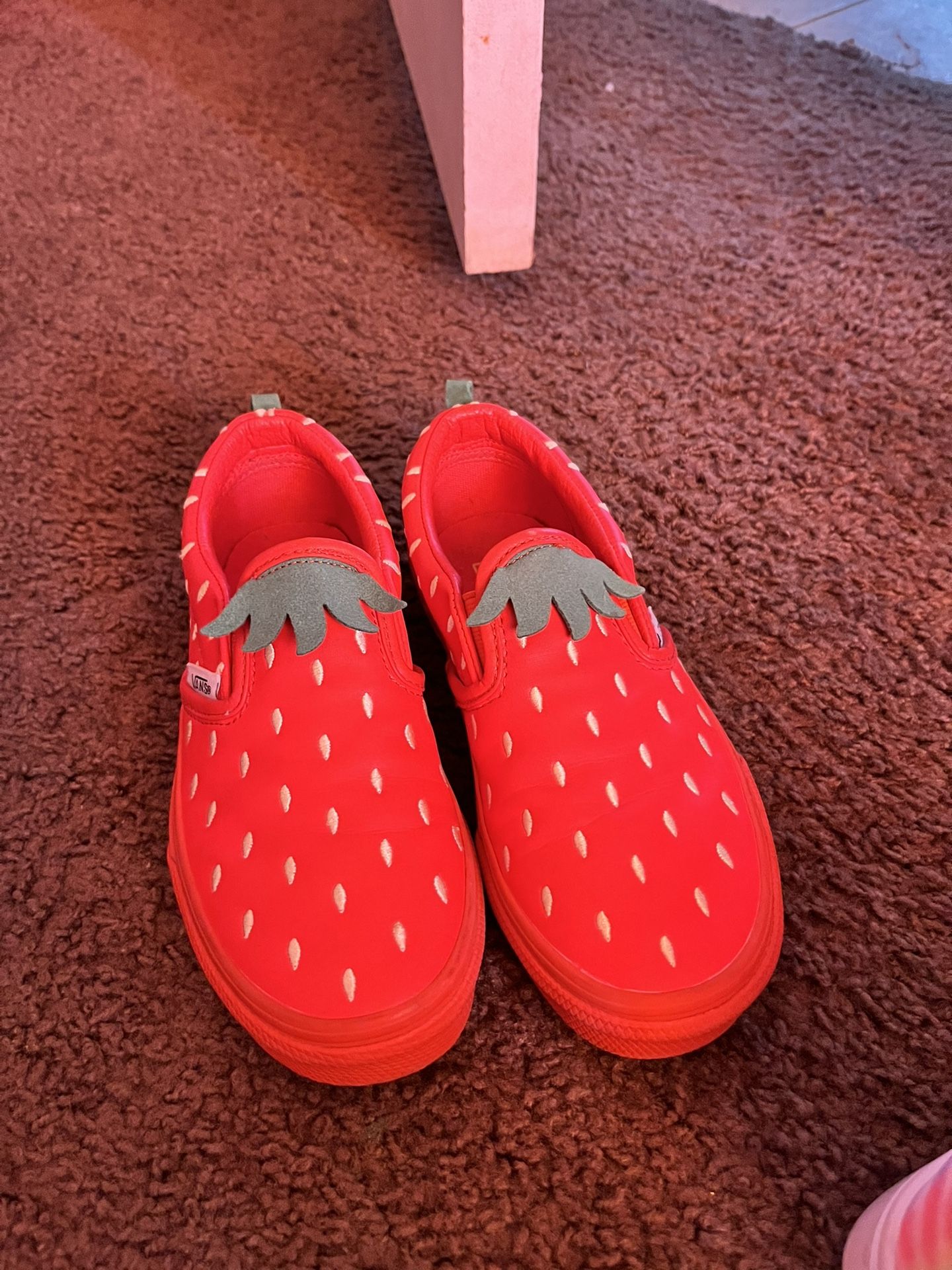 Strawberry Vans Size 1.5 Kids