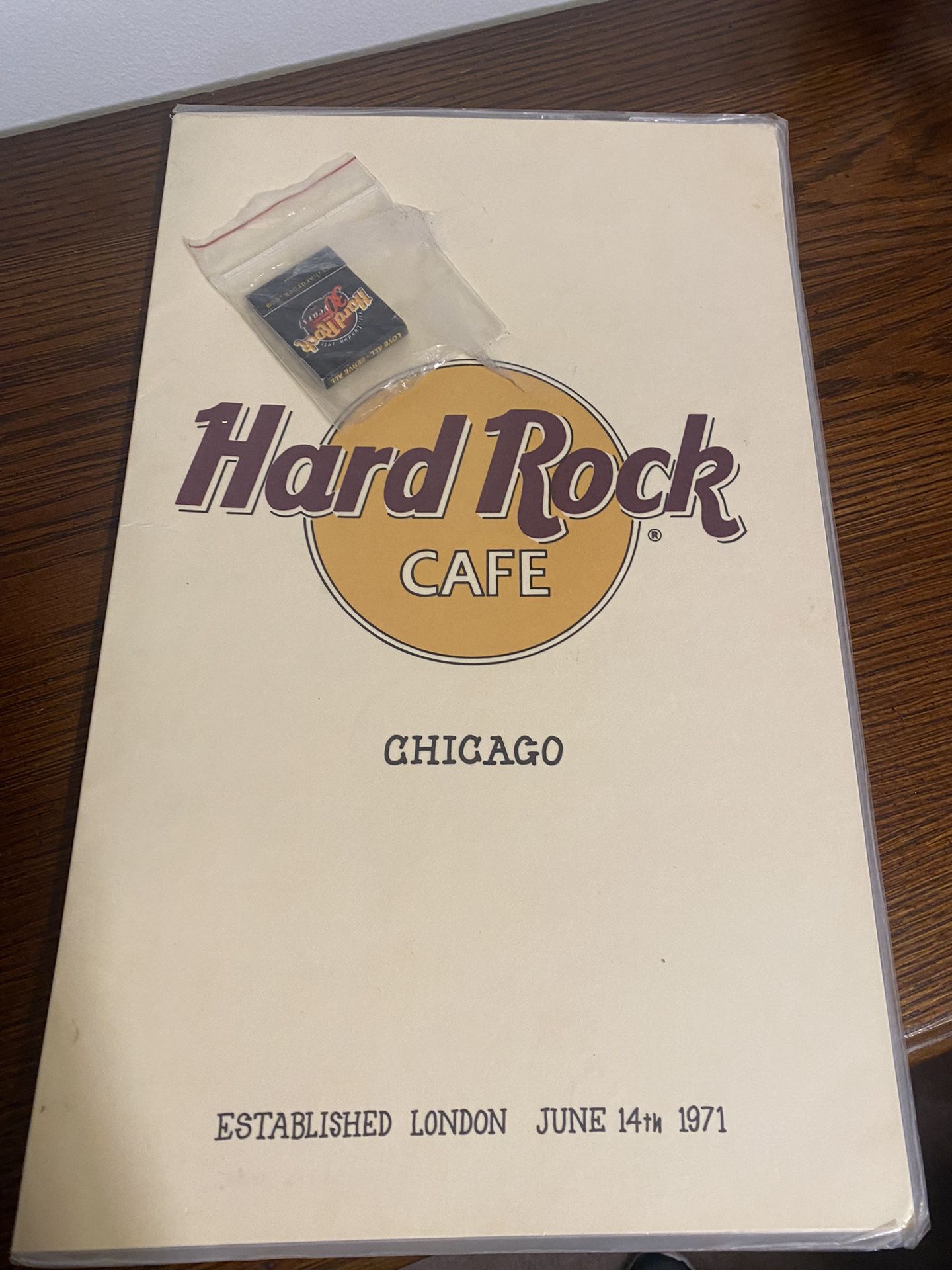 Vintage Hard Rock Menu & Matches