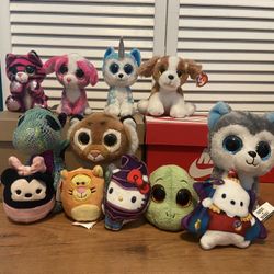 Ty And Mini Squish Mellows Stuffed Animals 