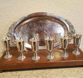wallace baroque silver plated 8 pc set