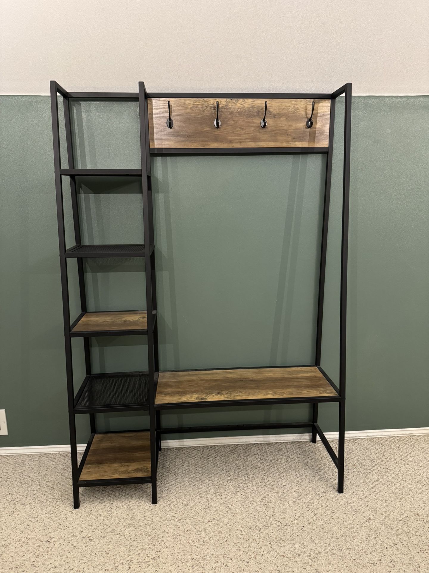 Entryway Bench With Shelves