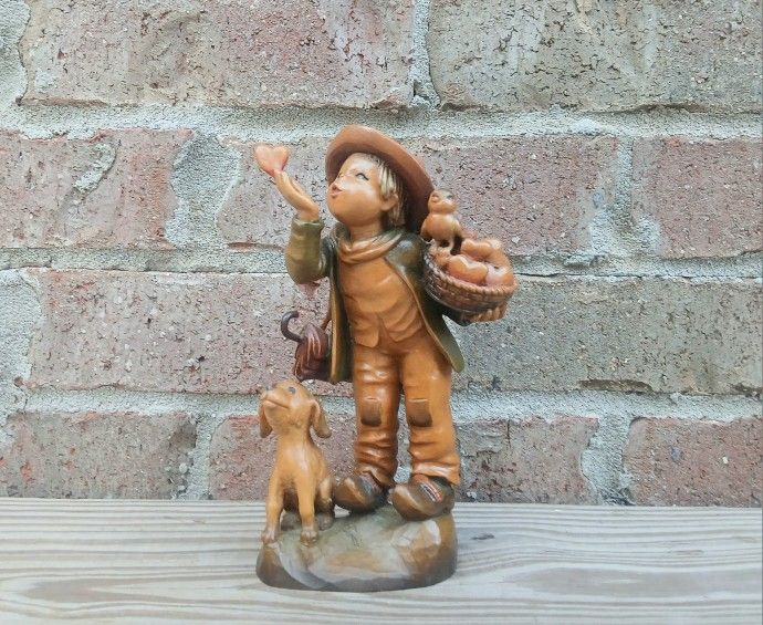 Vintage Anri Ferrandiz "Love Message" Wood Figurine 