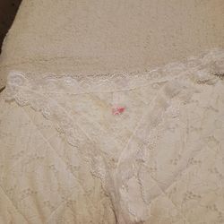 Floral White Lace Thong New