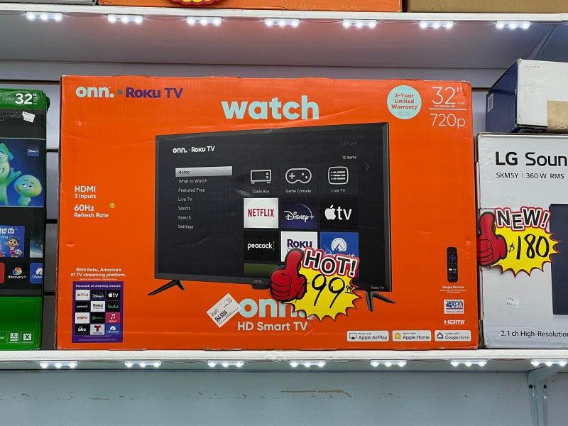 Onn. Roku Tv 32" Display HD Smart Tv