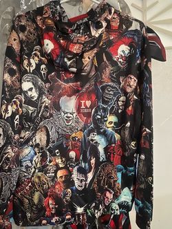 Horror Characters Print Hoodie