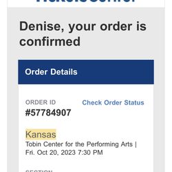 Kansas Tickets For San Antonio TX 