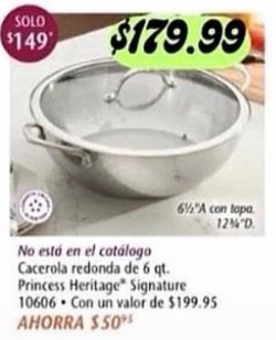 Cacerola redonda de 6 Qts