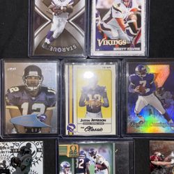 Vikings Fan Bundle !  Jefferson, Moss, Peterson, Favre – Must See Lot!