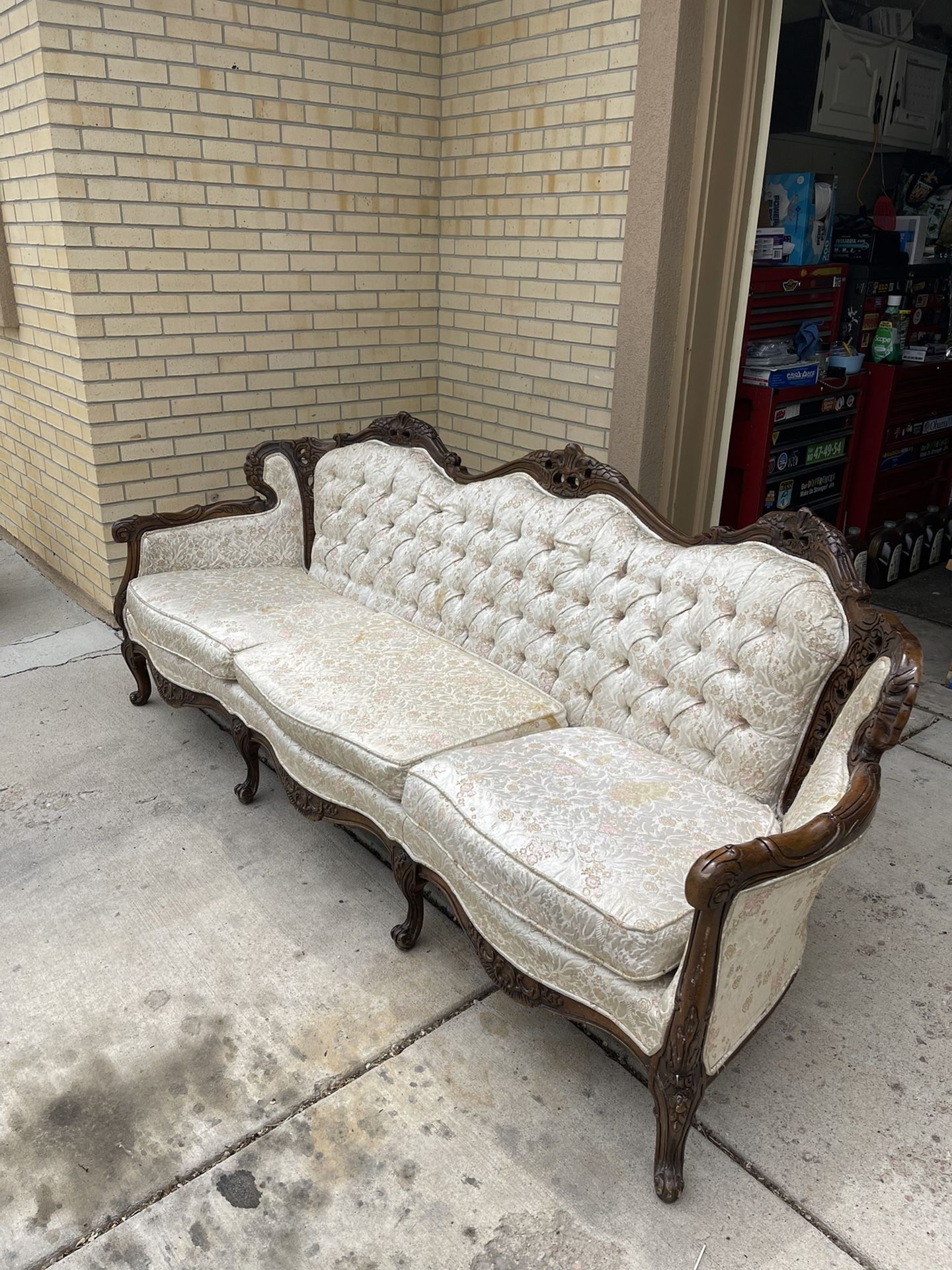 Antique sofa with matching chair