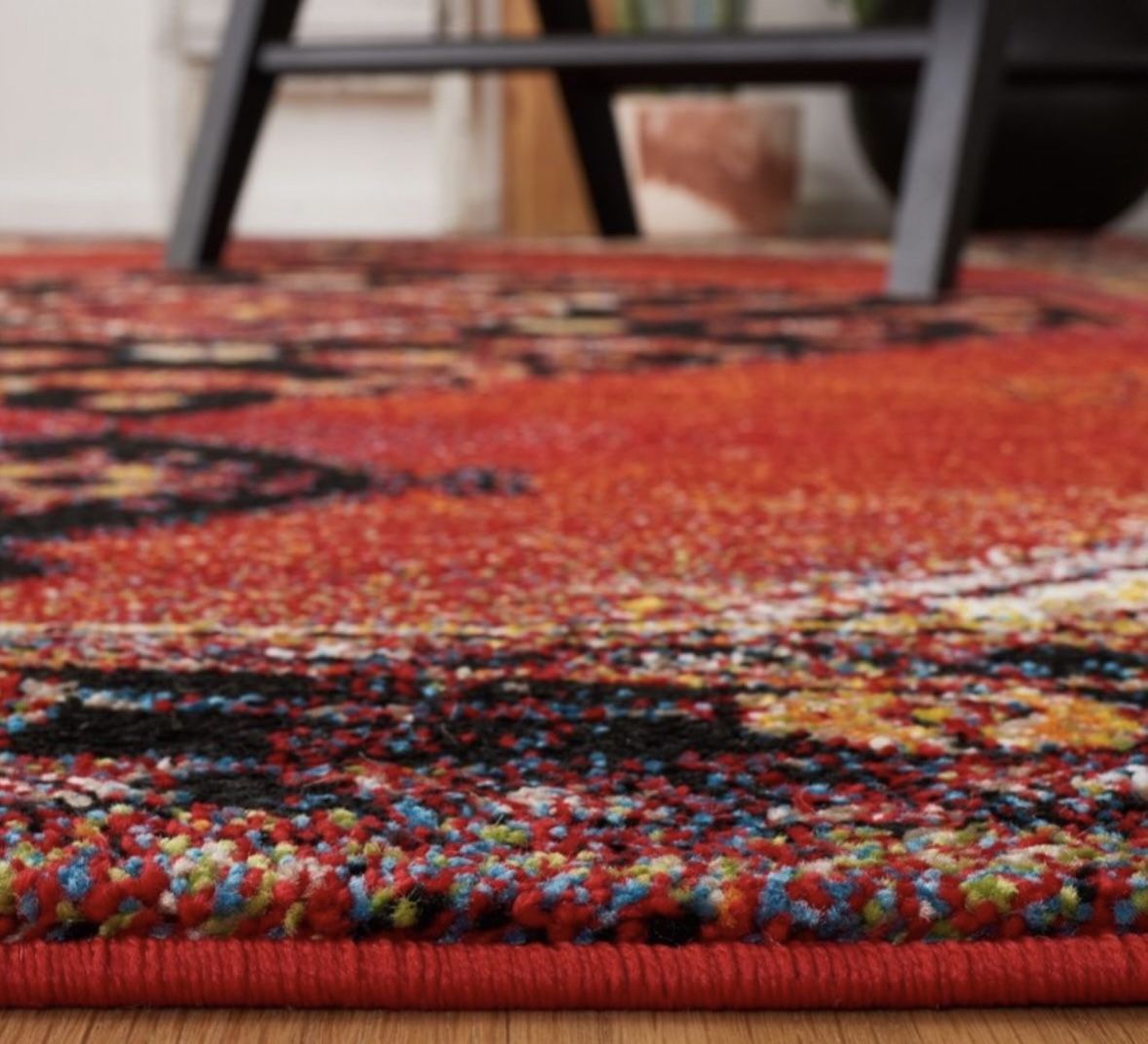 Safaviah Area Rug 5x7 Loomed Vintage Hamadan Urban Boho Chic Style ( Please Read Description)