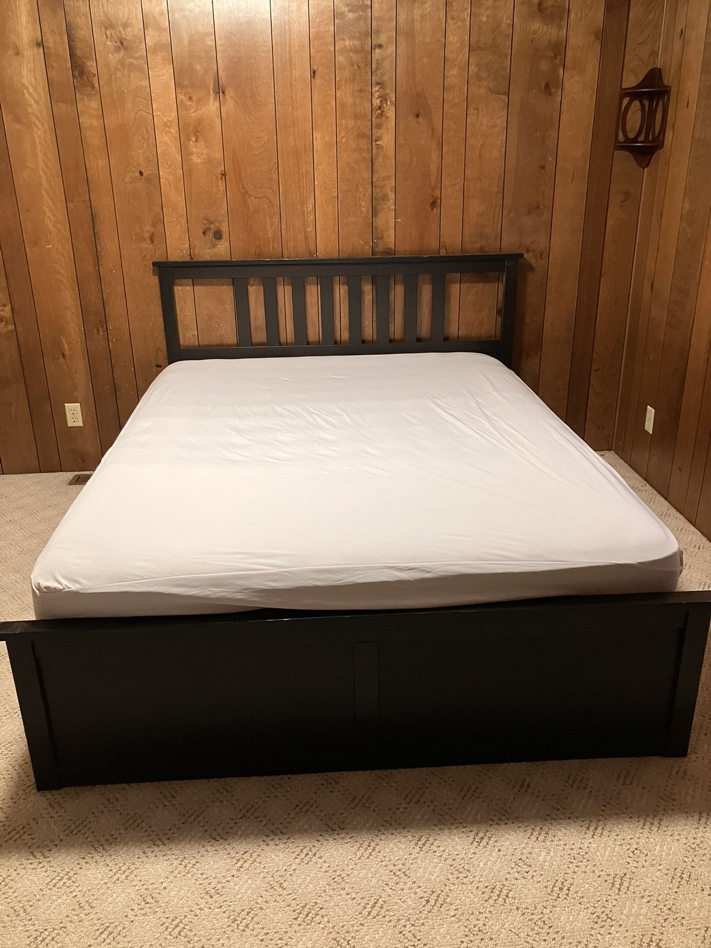 Queen Bed frame, Mattress, & Boxspring