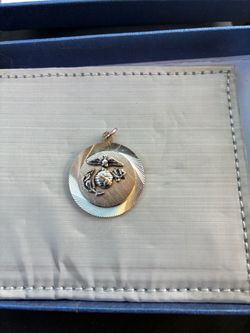 USMC Eagle Globe and Anchor Gold Pendant